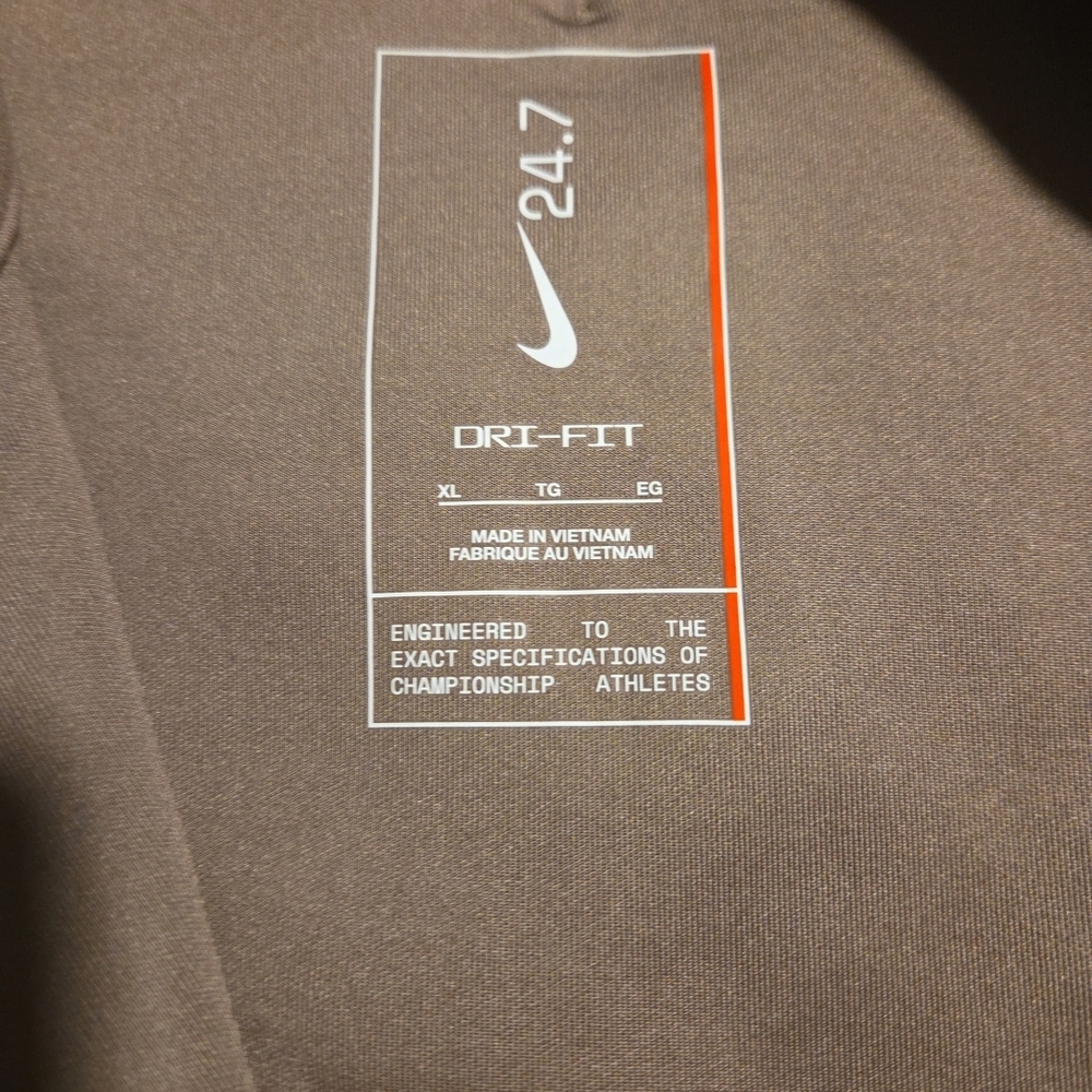 Nike Dri-FIT Brown Half Shirt